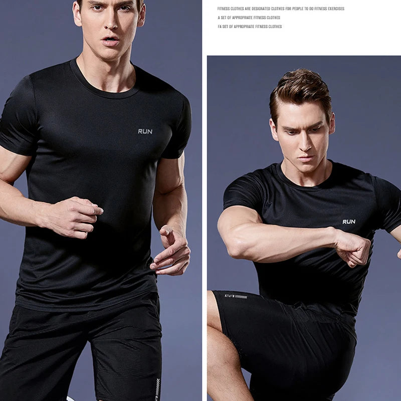 Men’s Quick-Dry Sports T-Shirt – Running, Soccer & Gym Compression Shirt