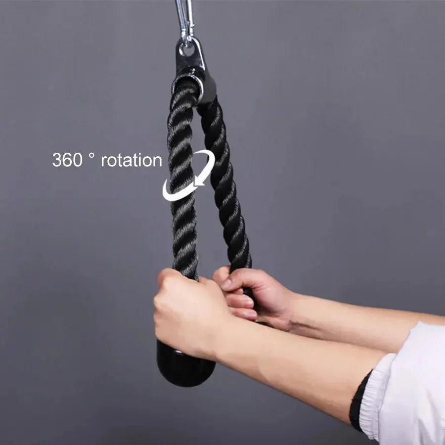 Tricep Rope Cable Attachment – Face Pull & Push Down Gym Accessory