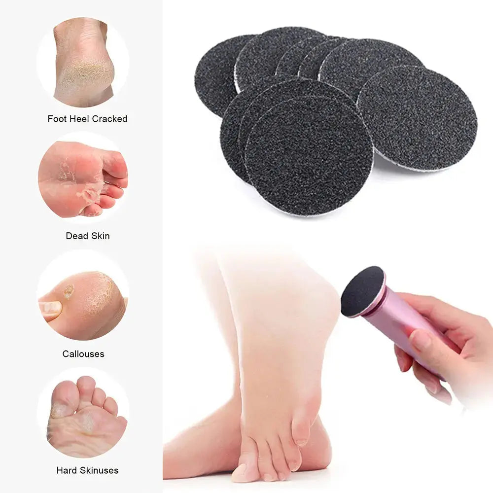 60pcs Sandpaper Discs for Electric Foot File – Callus & Dead Skin Remover