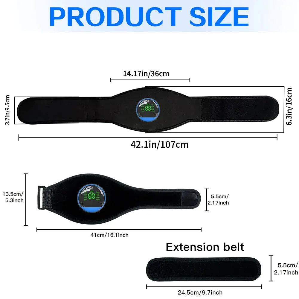 Smart EMS Fitness Belt – Rechargeable Abs Trainer with LED Display