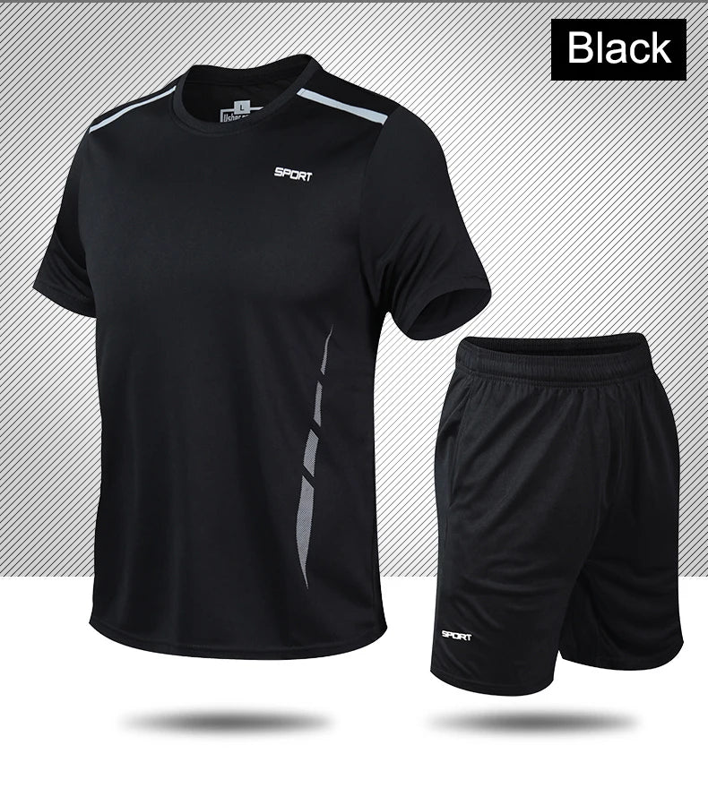 CHRLCK Men’s Quick-Dry Sports Set – Breathable Outdoor Fitness Outfit