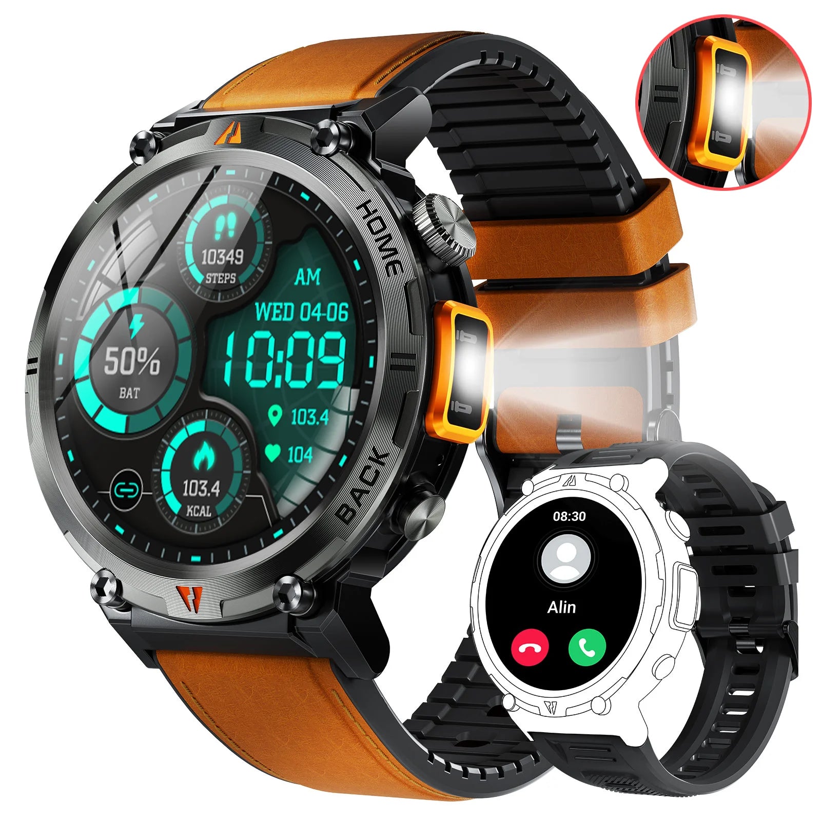 EIGIIS KE3 Smart Watch – Bluetooth Call, Health Monitor, Full Touchscreen