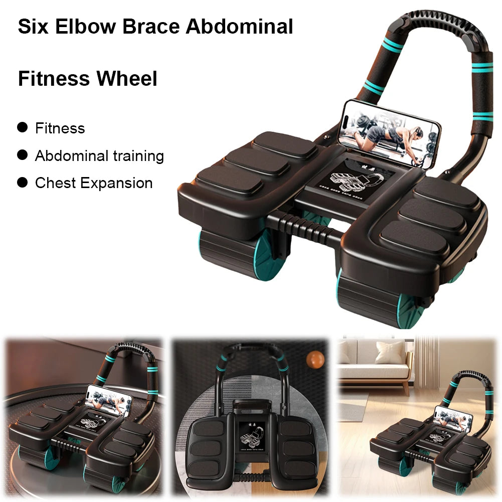 Ab Roller Wheel with 6-Elbow Support – Home Core Trainer