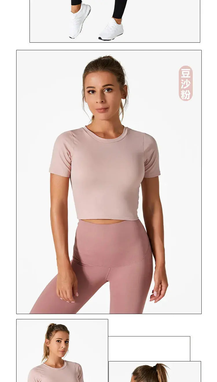 LEOSOXS Women’s Quick-Dry Sports T-Shirt – Breathable Gym & Yoga Top