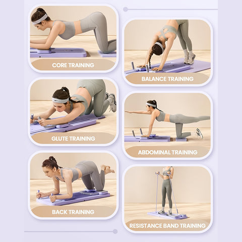 Adjustable Pilates Board Workout Board – Home Abs, Push-Up & Yoga Trainer