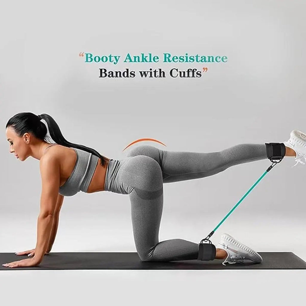 Ankle Strap Resistance Bands Hip Leg Strength Pull Rope Fitness Elastic Training Home Yoga Pilate Crossfit Workout Gym Equipment PeakPursuitFitness