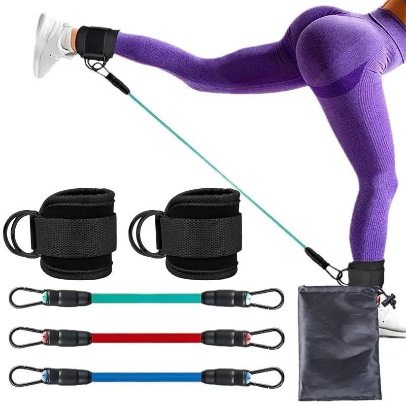 Ankle Strap Resistance Bands Hip Leg Strength Pull Rope Fitness Elastic Training Home Yoga Pilate Crossfit Workout Gym Equipment PeakPursuitFitness